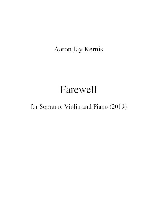 Kernis: Farewell