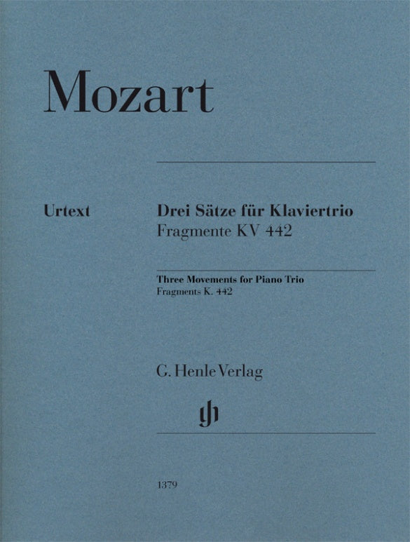 Mozart: Three Movements for Piano Trio, Fragments K. 442 – Ficks Music