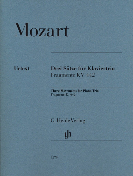 Mozart: Three Movements for Piano Trio, Fragments K. 442 – Ficks Music