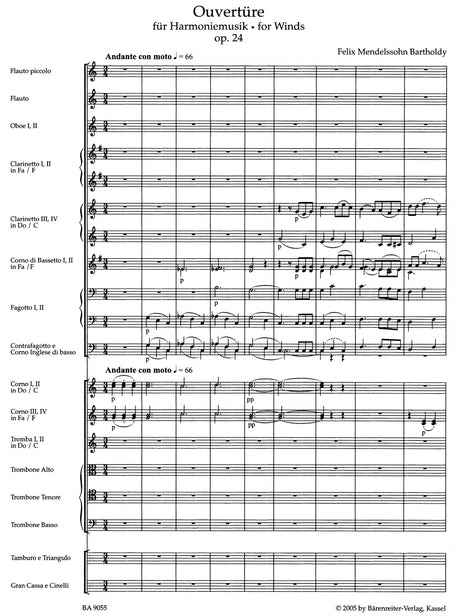 Mendelssohn: Overture for Winds in C Major, MWV P 1, Op. 24