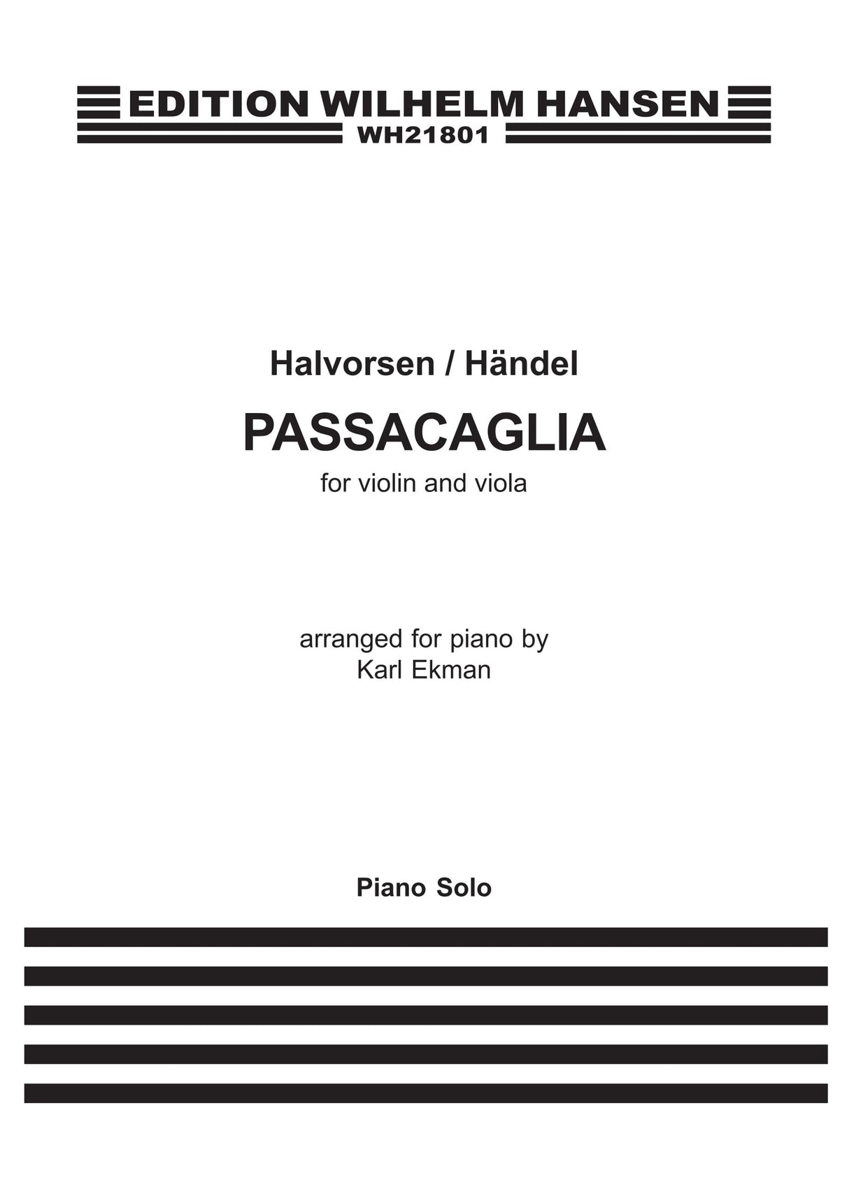 Handel-Halvorsen: Passacaglia (arr. for piano)