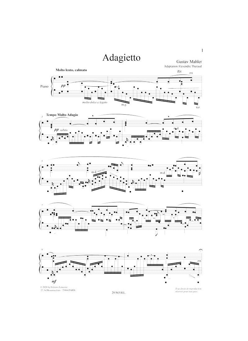 Mahler-Tharaud: Adagietto from the 5th Symphony