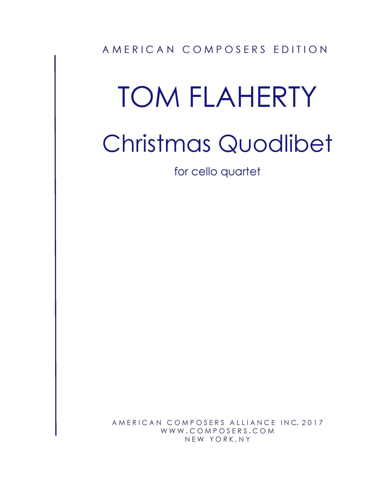 Flaherty: Christmas Quodlibet (Version for 4 Cellos)
