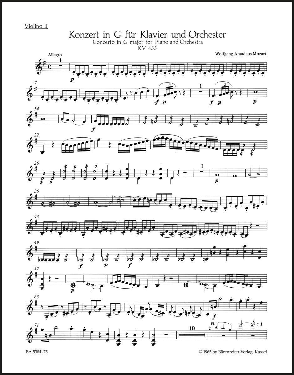 Mozart: Piano Concerto No. 17 in G Major, K. 453 – Ficks Music