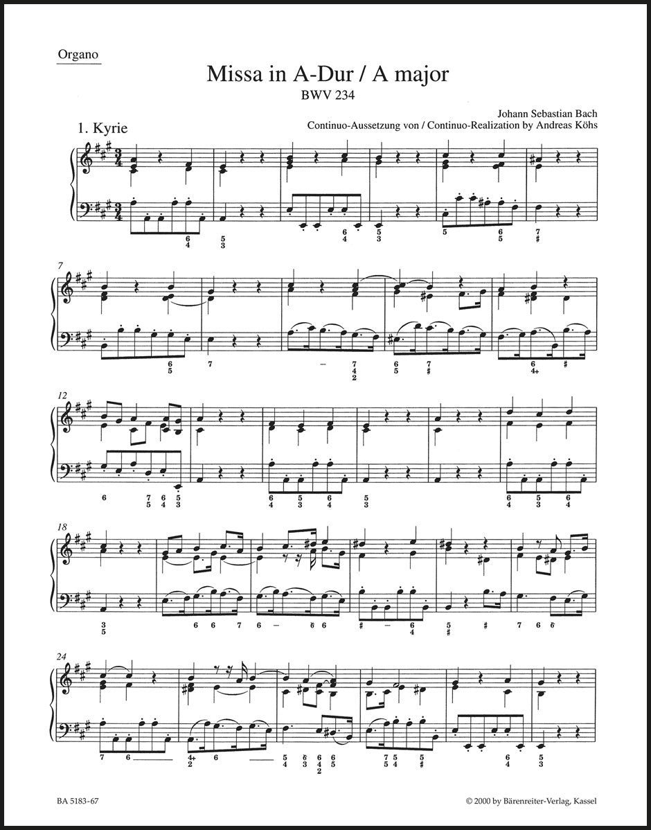 Bach: Missa in A Major, BWV 234 – Ficks Music