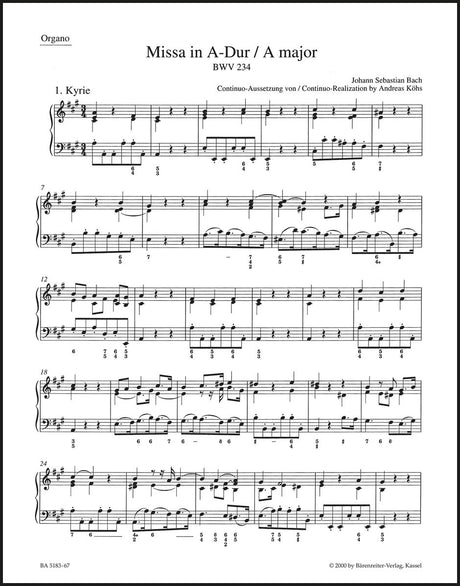 Bach: Missa in A Major, BWV 234