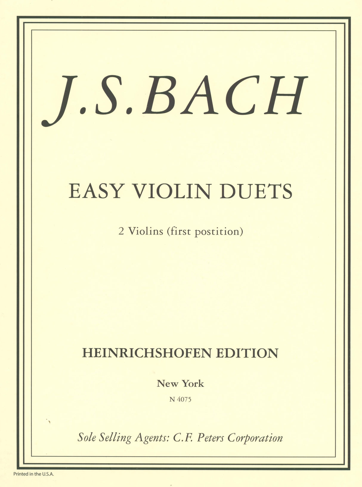 Bach: 14 Easy Violin Duets in 1st Position