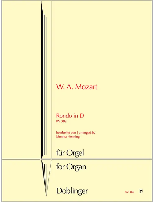 Mozart: Rondo in D Major, K. 382 (arr. for organ)