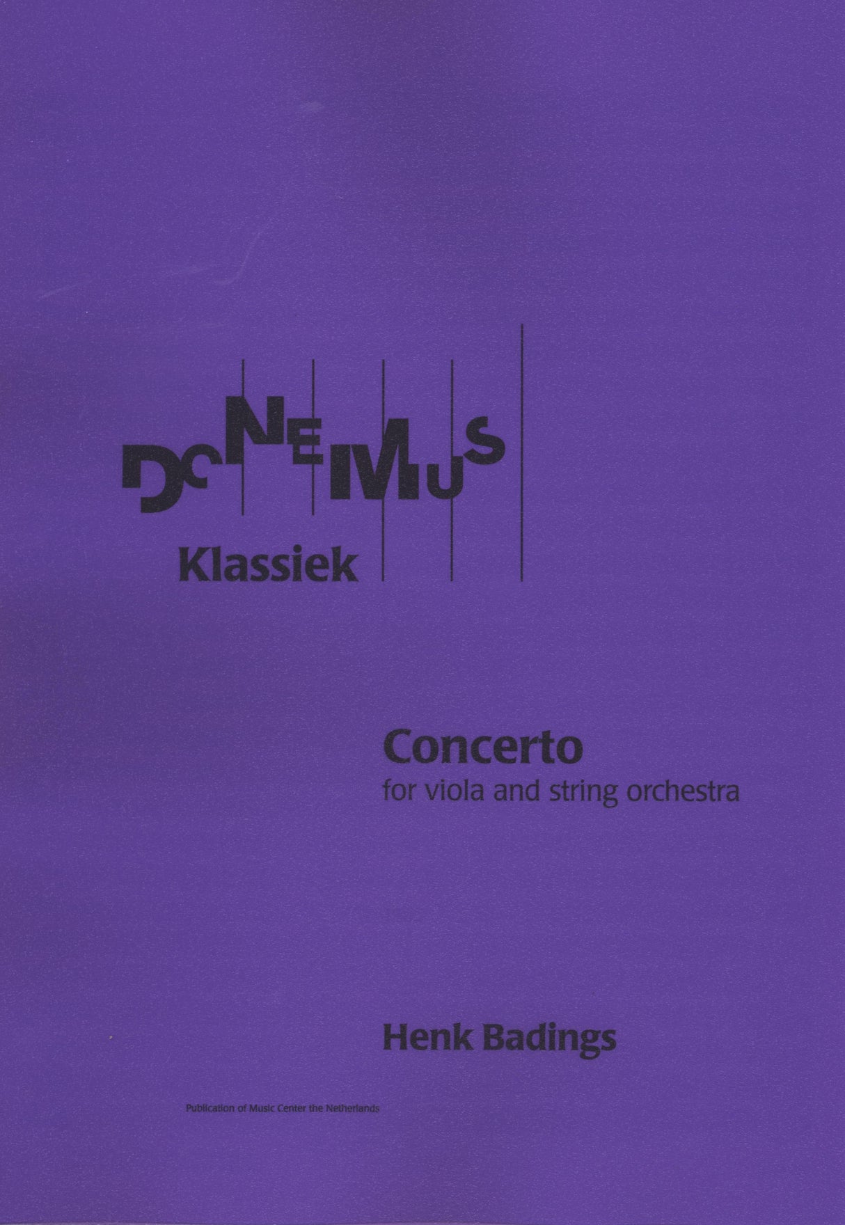 Badings: Concerto for Viola and String Orchestra