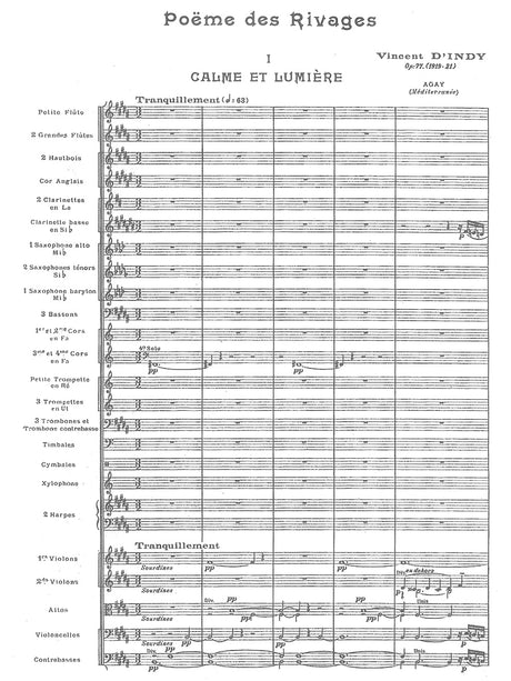 d'Indy: Poème de Rivages, Op. 77