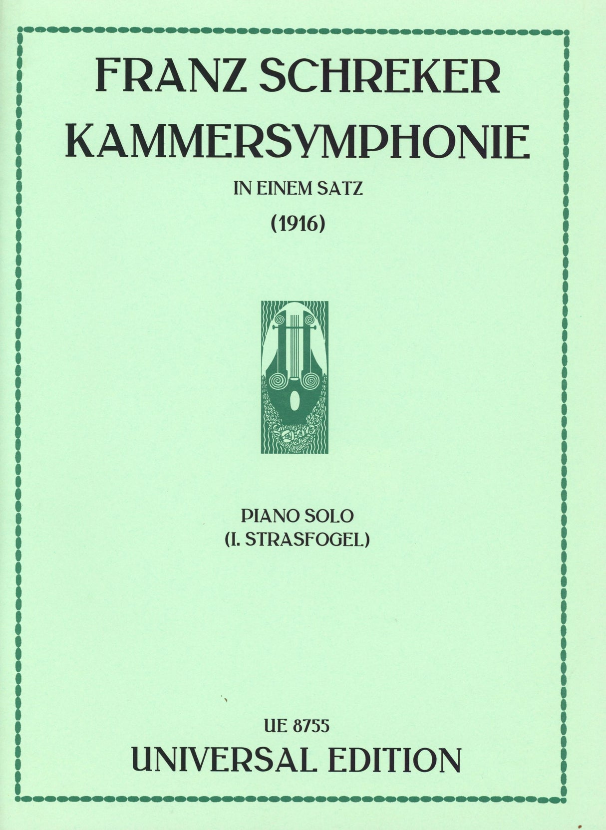 Schreker: Chamber Symphony (arr. for piano)