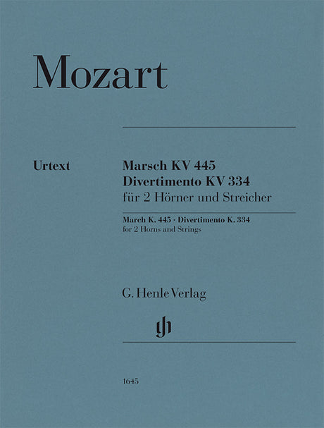 Mozart: March, K. 445 & Divertimento, K. 334