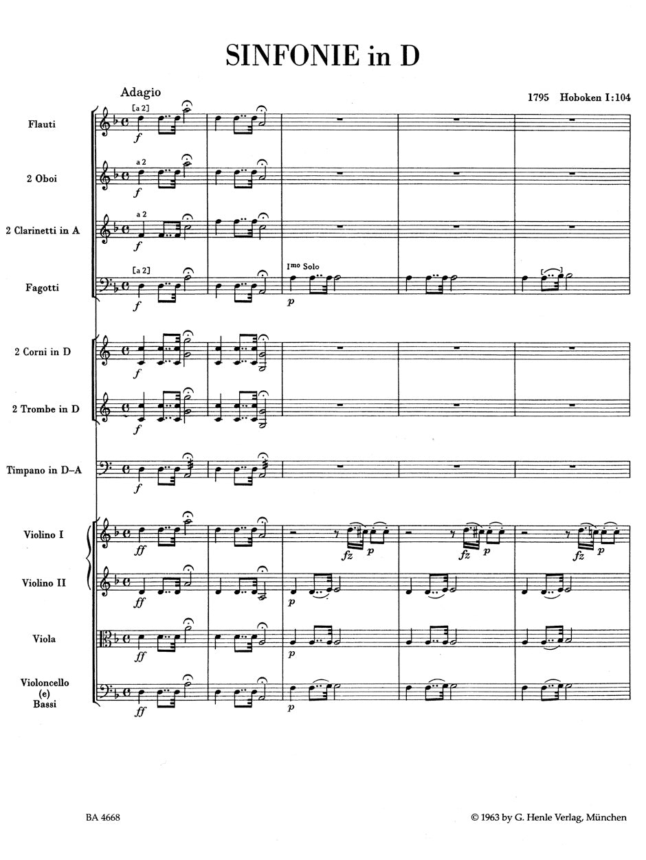 Haydn: Symphony in D Major, Hob. I:104