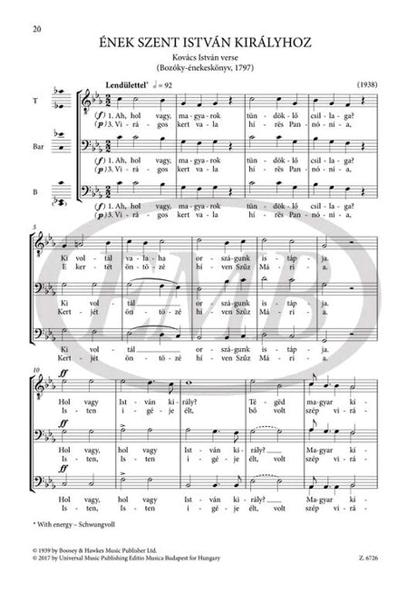 Kodály: Choral Works for Male Voices