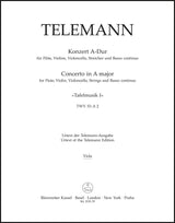 Telemann: Concerto for Flute, Violin, Cello, Strings and Basso continuo in A Major, TWV 53:A2