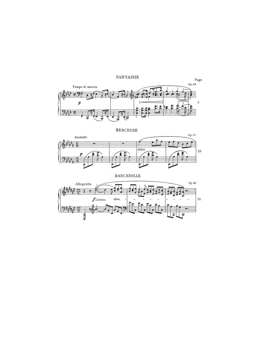 Chopin: Fantasia, Berceuse, and Barcarolle