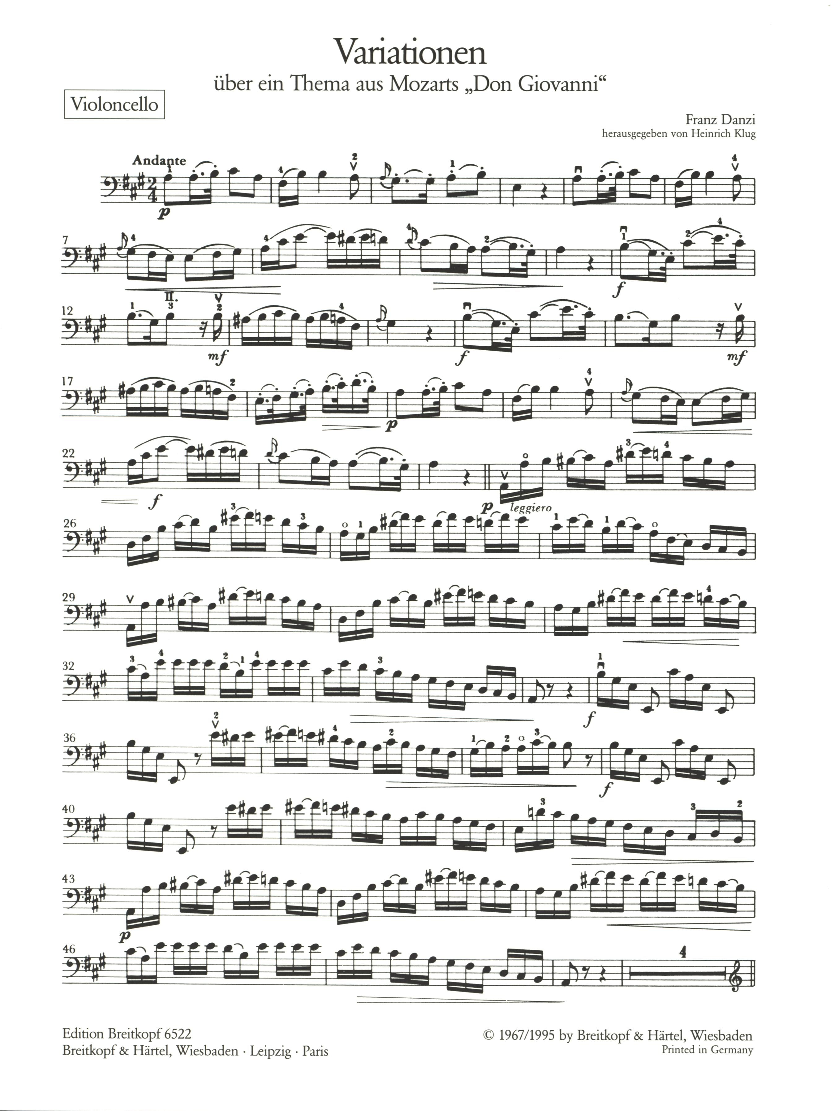Fauziページ Danzi: Variations on a Theme from 