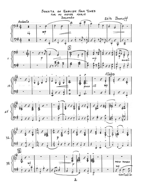 Borroff: Sonata on English Folk Songs