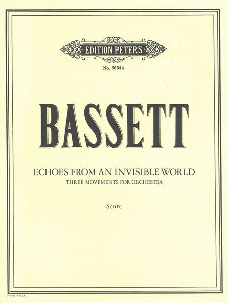 Bassett: Echoes from an Invisible World
