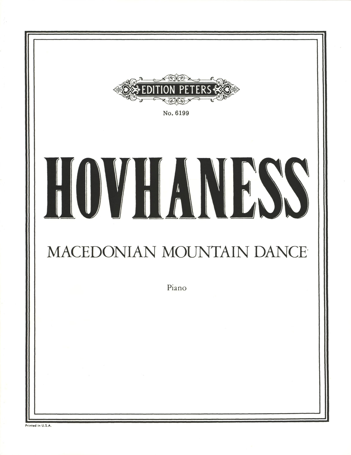Hovhaness: Macedonian Mountain Dance, Op. 144
