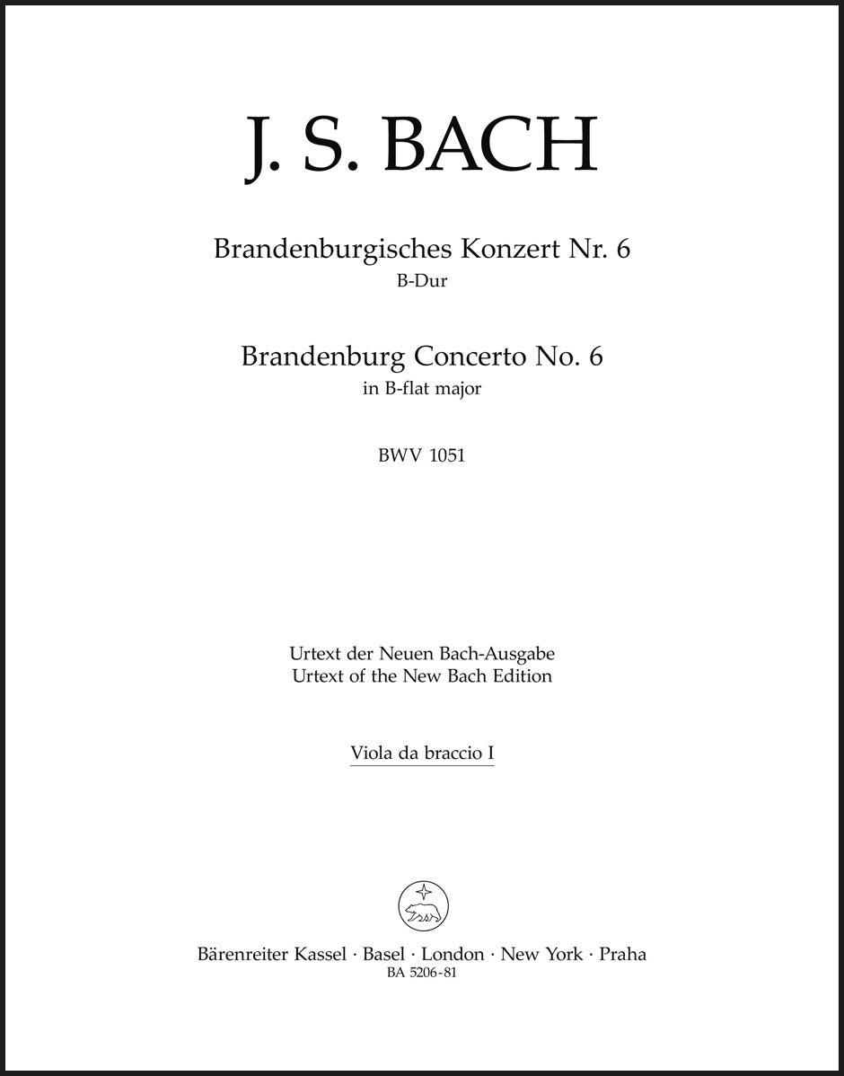 Bach: Brandenburg Concerto No. 6 in B-flat Major, BWV 1051