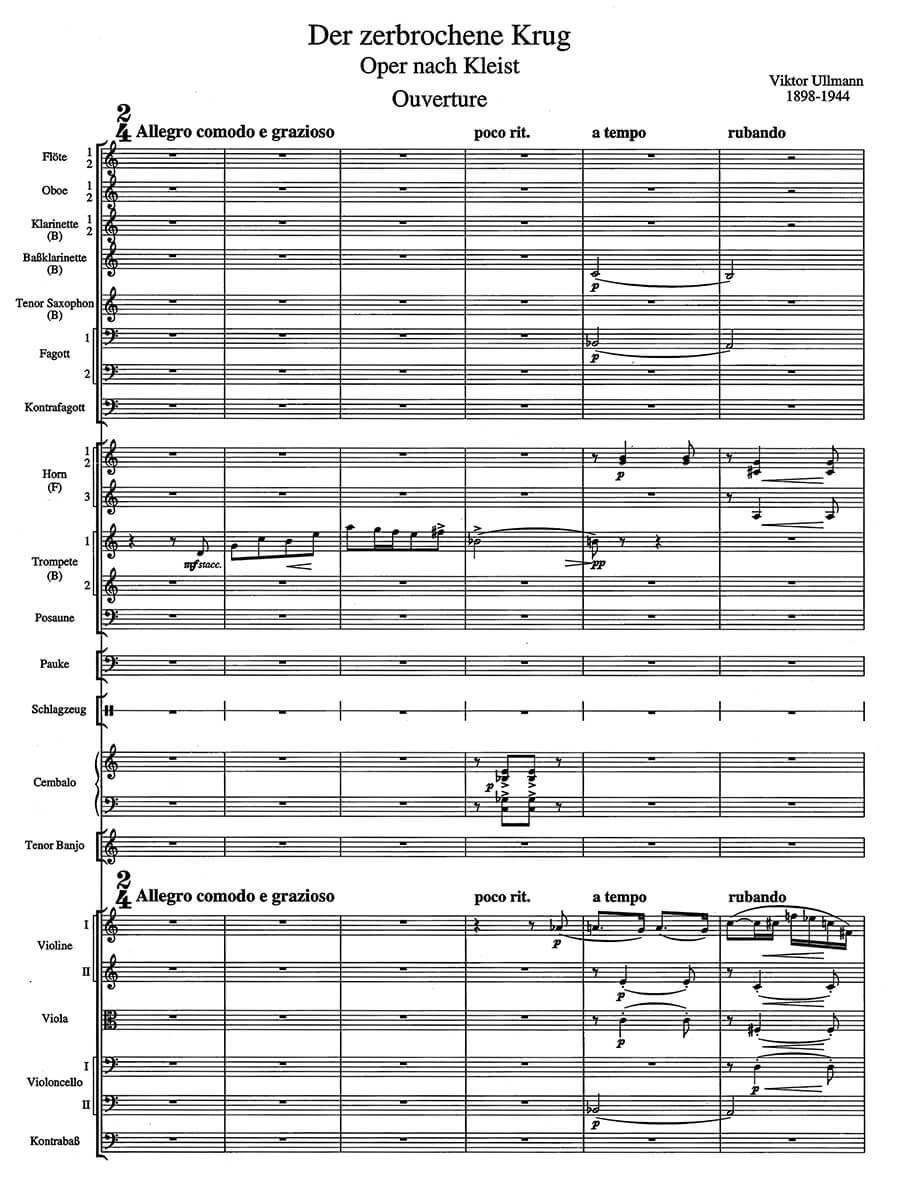 Ullmann: Der zerbrochene Krug, Op. 36