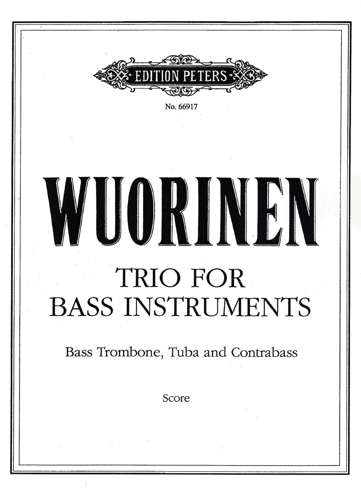 Wuorinen: Trio for Bass Instruments