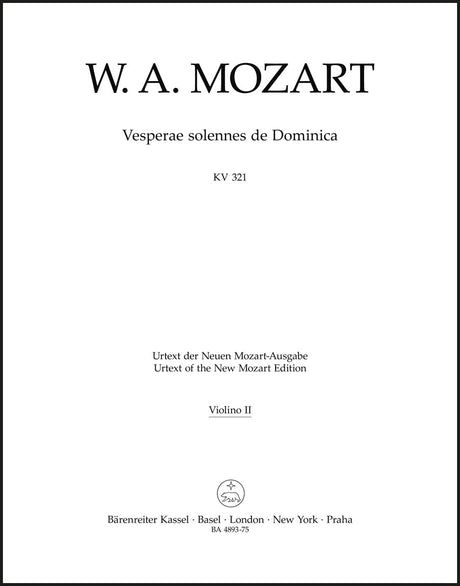 Mozart: Vesperae solennes de Dominica, K. 321