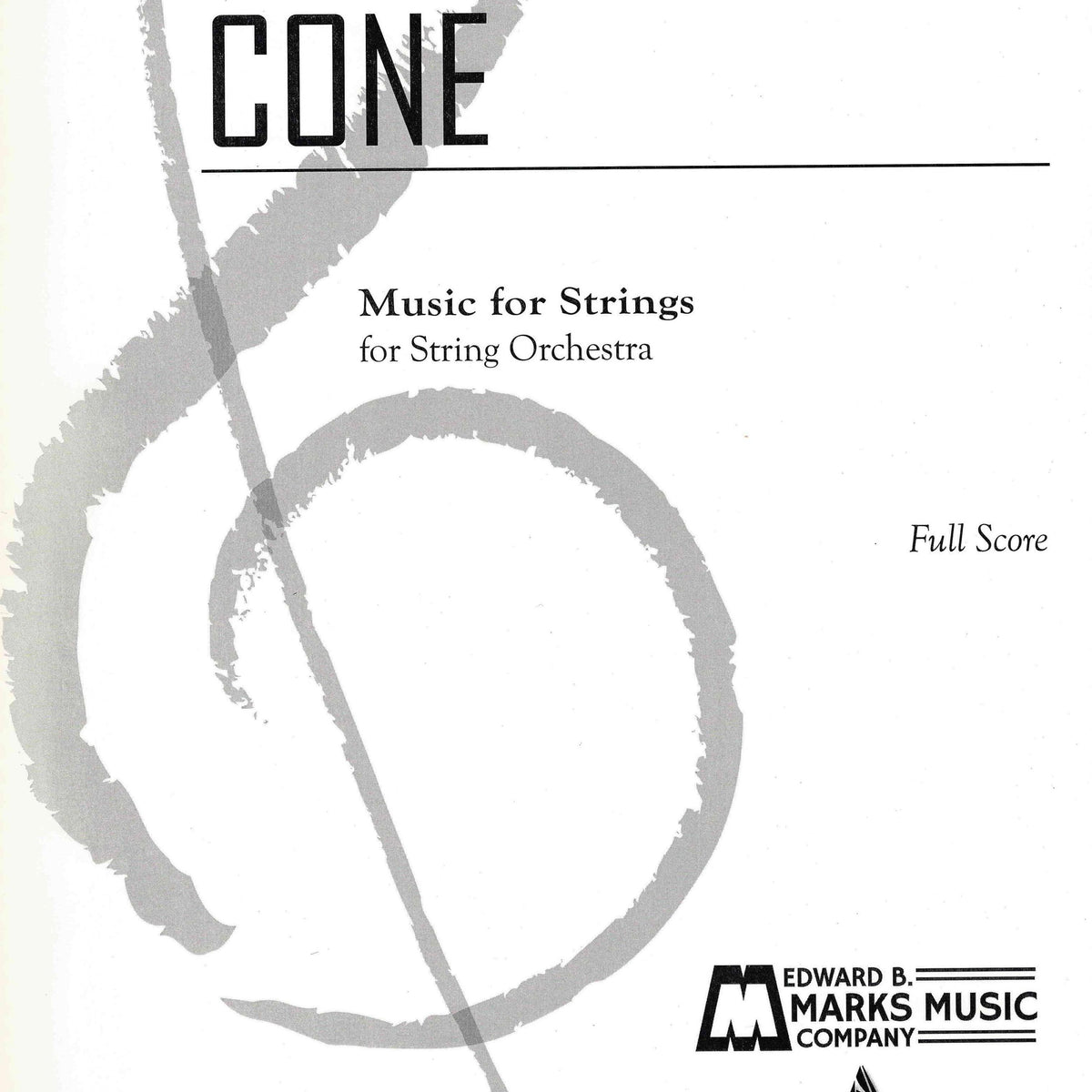 Cone: Music for Strings – Ficks Music