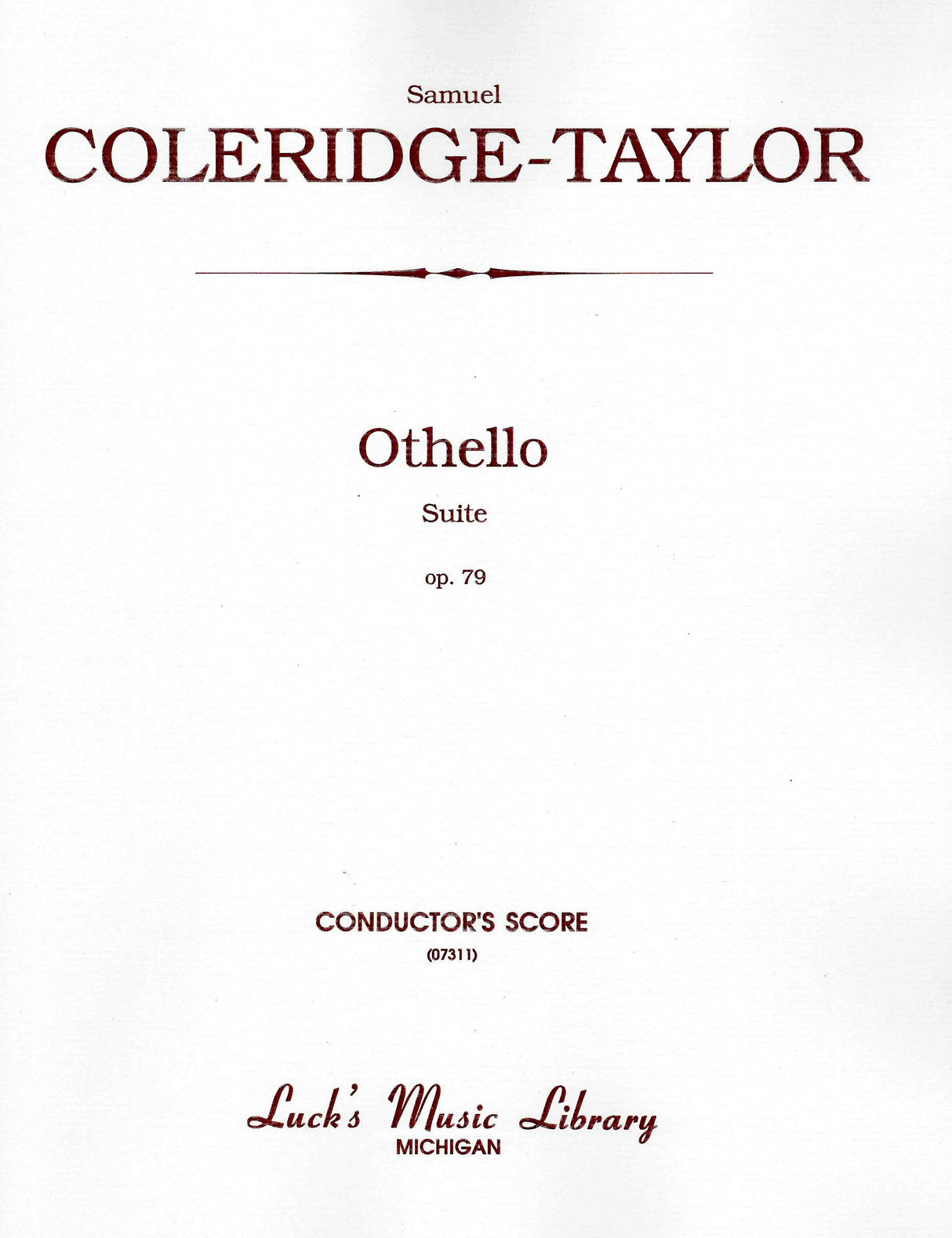 Coleridge-Taylor: Othello Suite, Op. 79