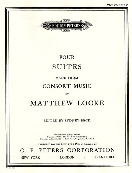 Locke: 4 Suites Made from Consort Music