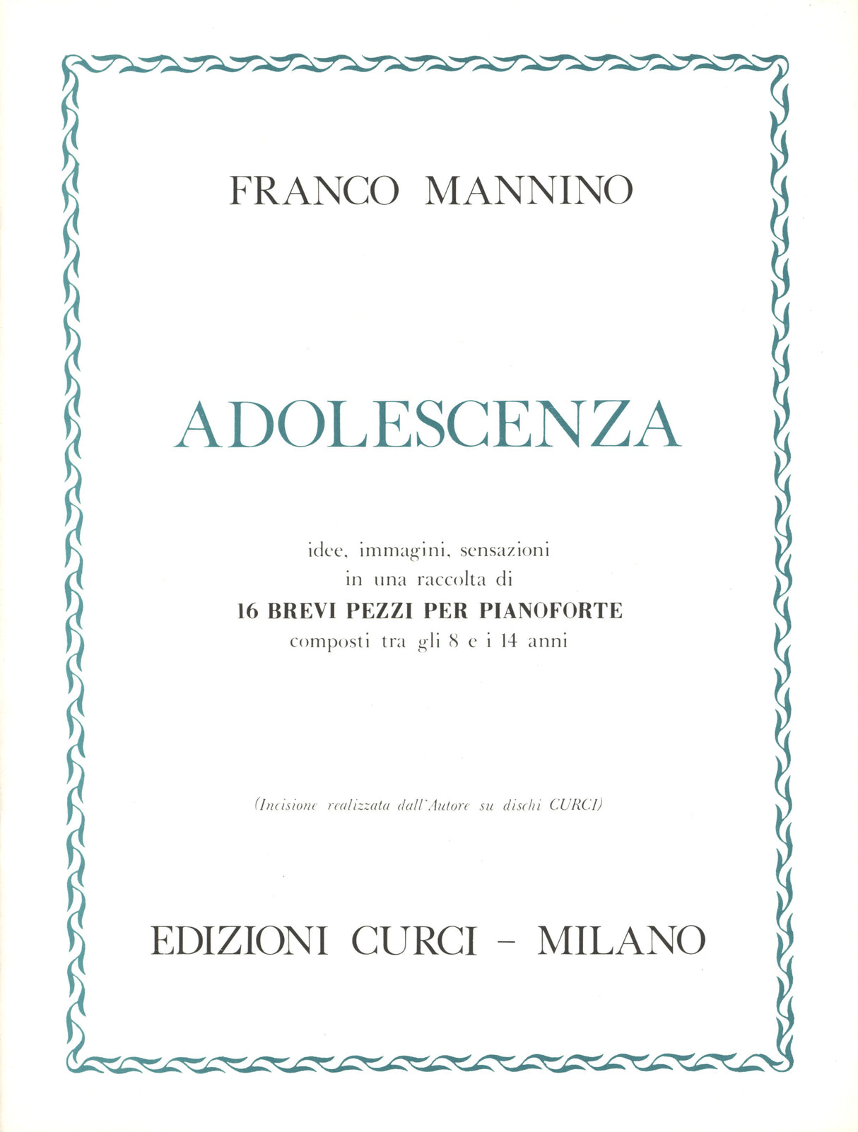 Mannino: Adolescenza
