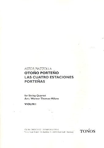 Piazzolla: Otono Porteno for String Quartet