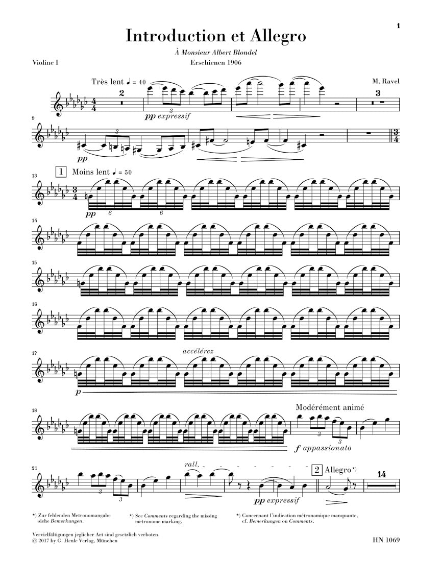 Ravel: Introduction and Allegro for Harp, String Quartet, Flute and Clarinet