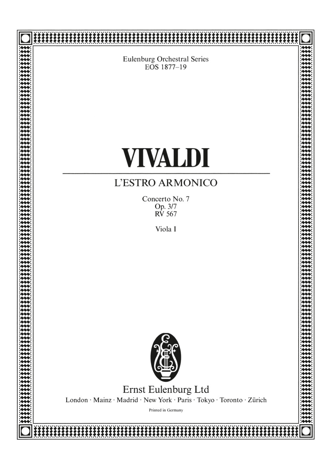 Vivaldi: L'Estro armonico, RV 567, Op. 3, No. 7