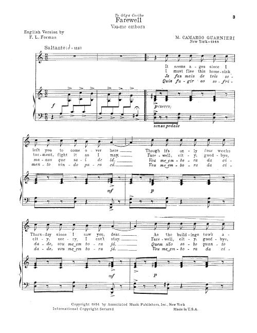 Guarnieri: Farewell (Vou-me embora)