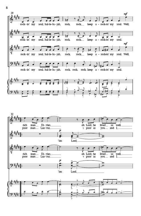 Rock-a My Soul (arr. SATB choir)