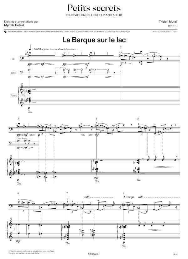 Murail: Petits secrets