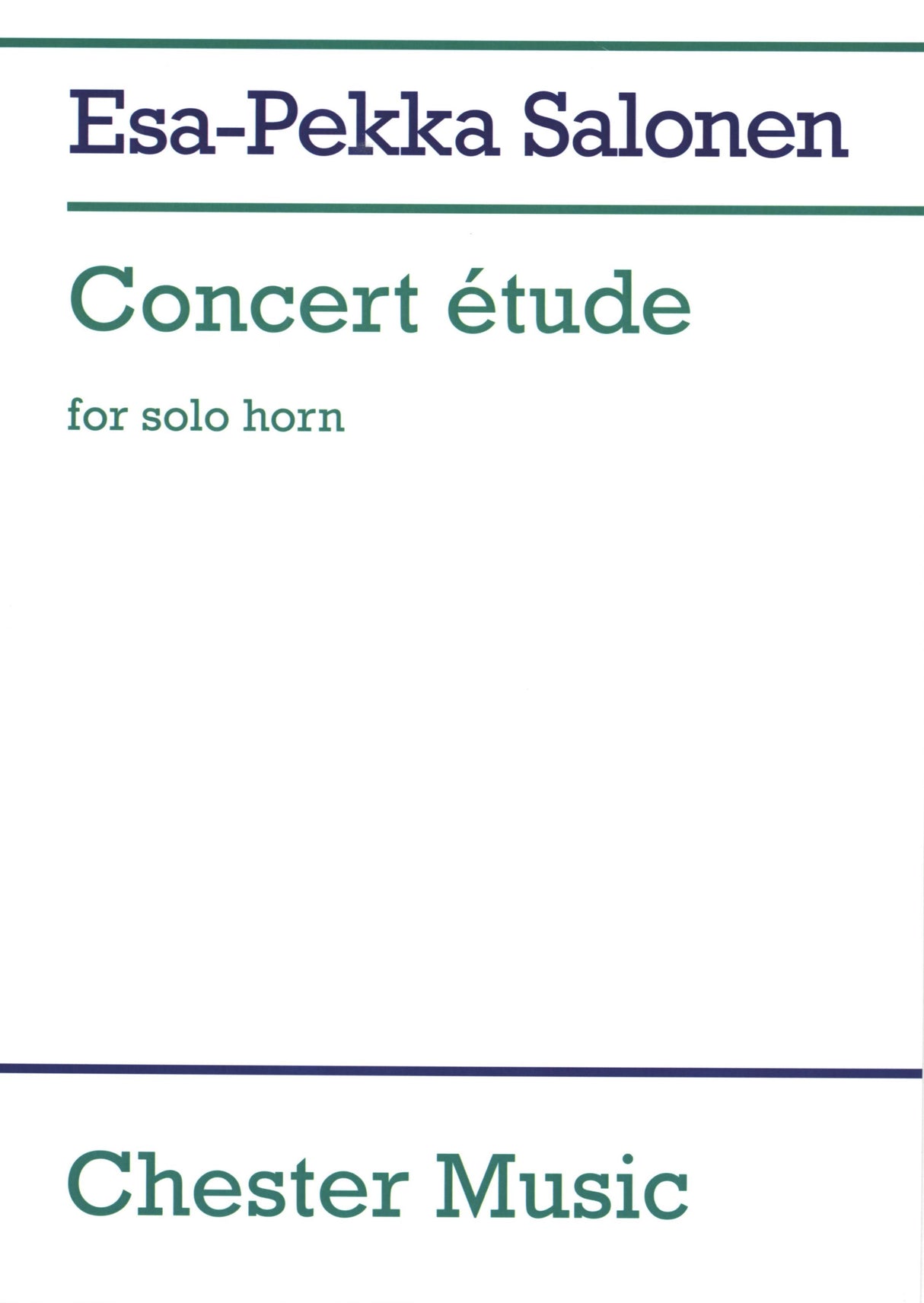 Salonen: Concert étude for Solo Horn