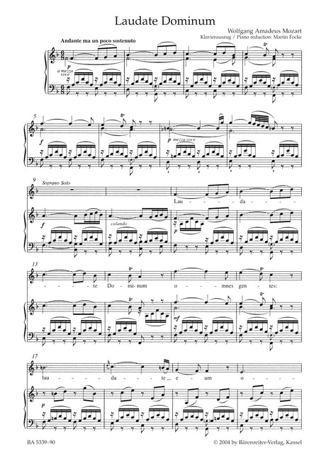 Mozart: Laudate Dominum, K. 339