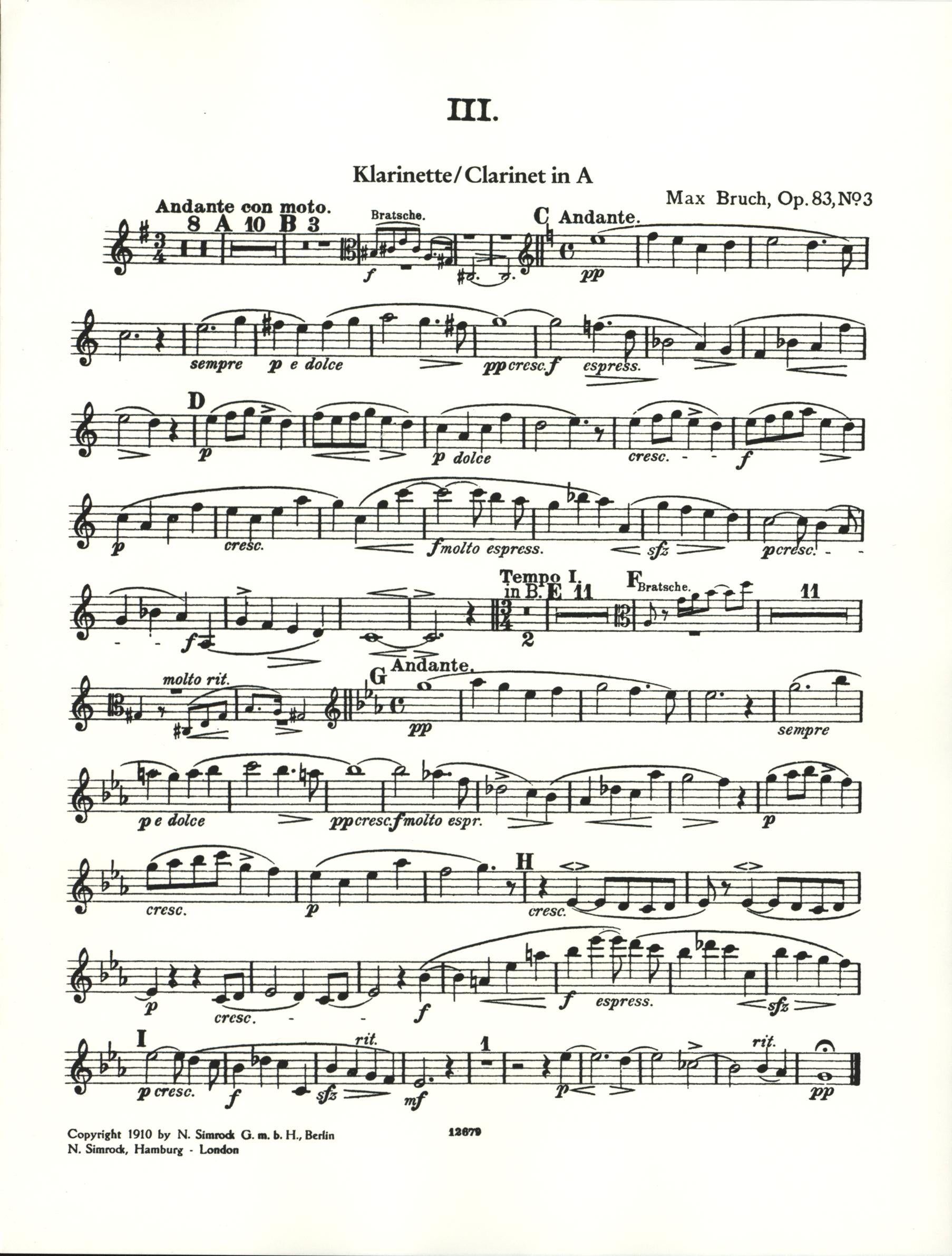 Sheet music composed by Max Bruch (1838-1920) – Ficks Music