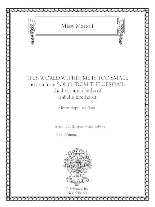 Mazzoli: This World Within Me is Too Small