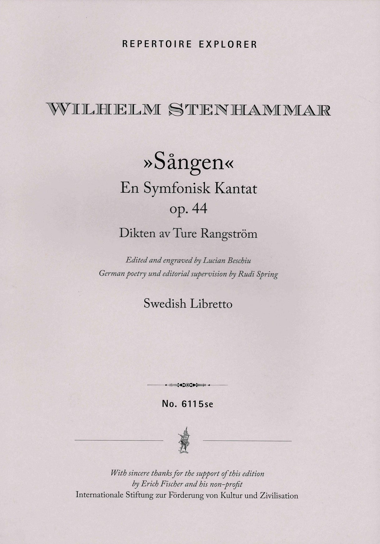 Stenhammar: Sången, Op. 44