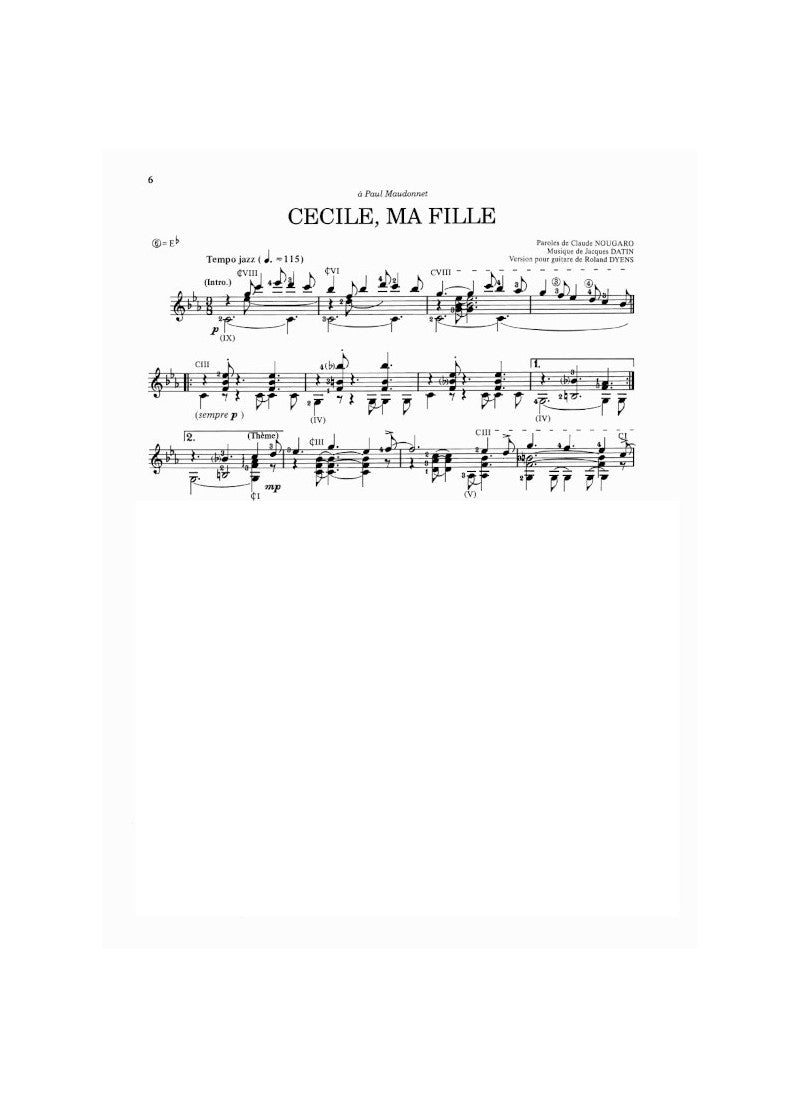 Dyens: Chansons françaises - Volume 1