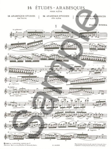 Bozza: 14 Etudes-Arabesques
