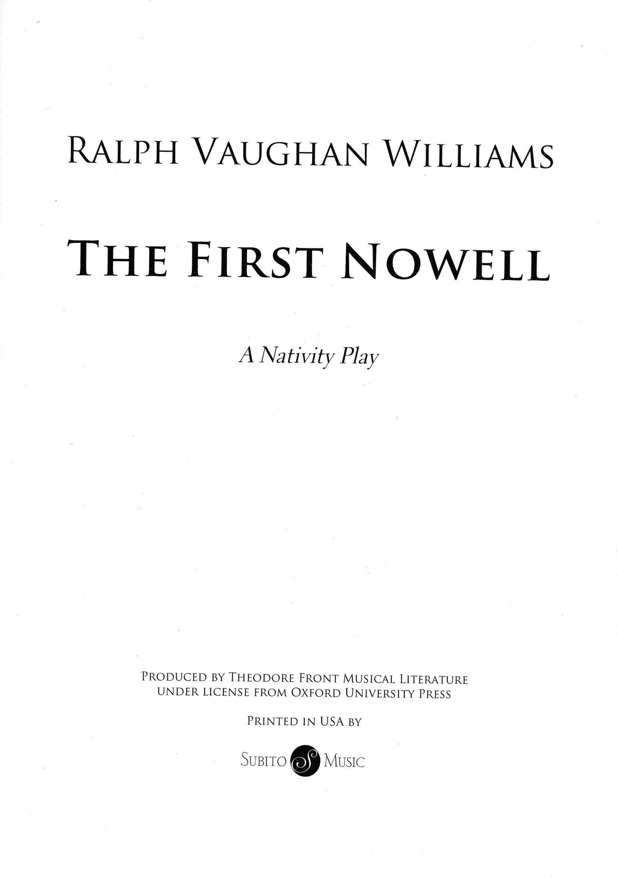 Vaughan Williams: The First Nowell (Version for Orchestra)