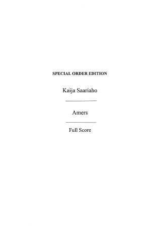 Saariaho: Amers