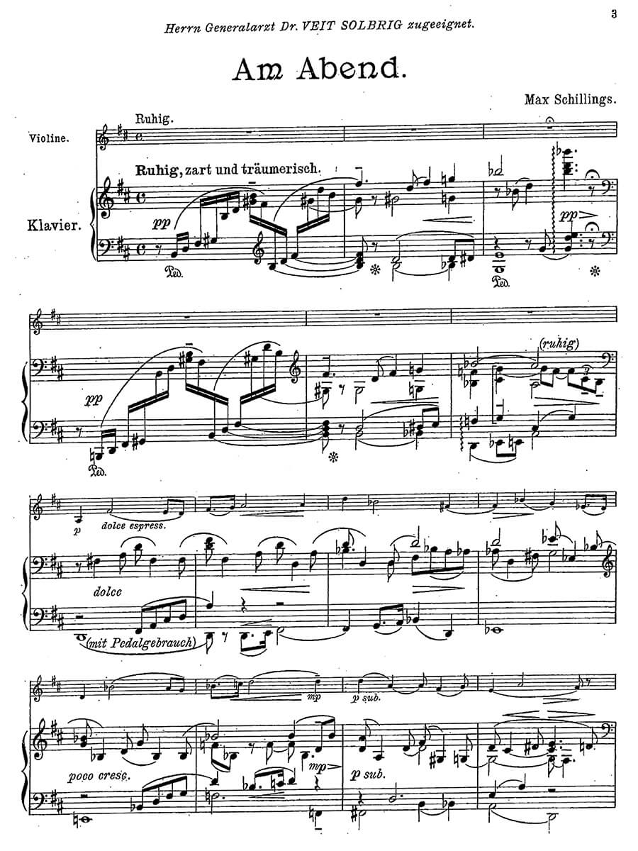 Schillings: Am Abend