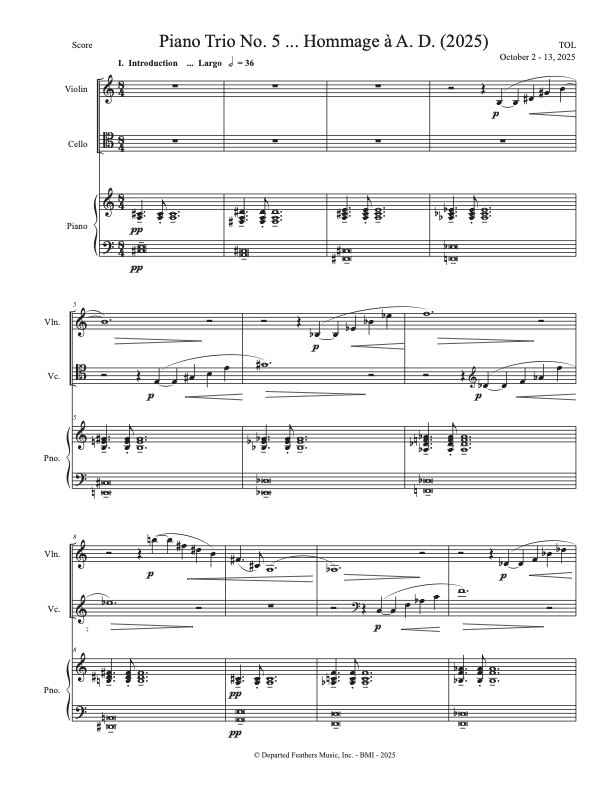 T.O. Lee: Piano Trio No. 5