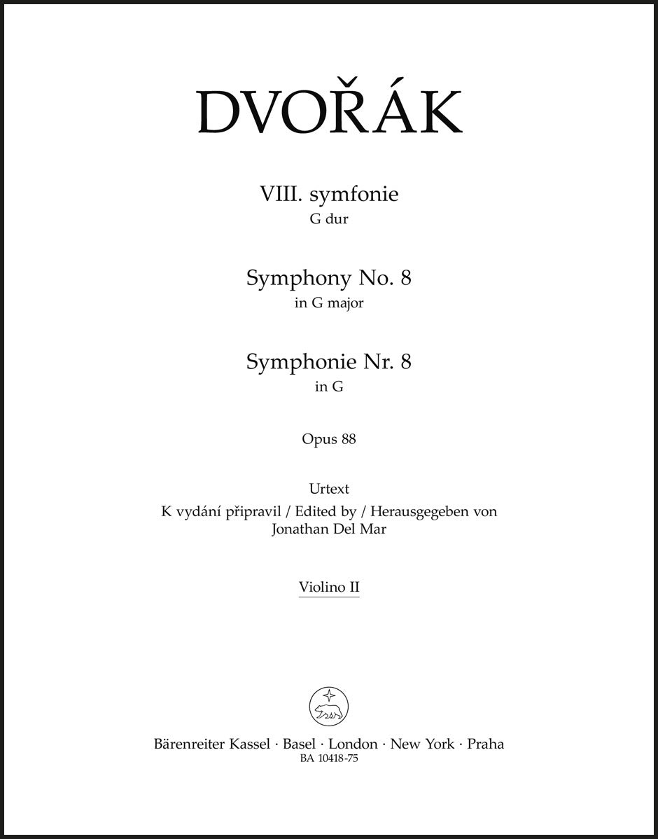 Dvořák: Symphony No. 8 in G Major, Op. 88 – Ficks Music